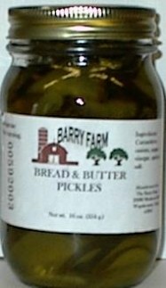 glass of Barry Farm Bread and Butter Pickles
